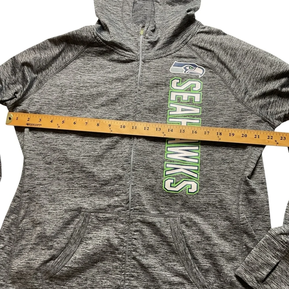 NFL Women's Seahawks Gray Team Apparel Zip up Hoodie XL - Picture 7 of 11